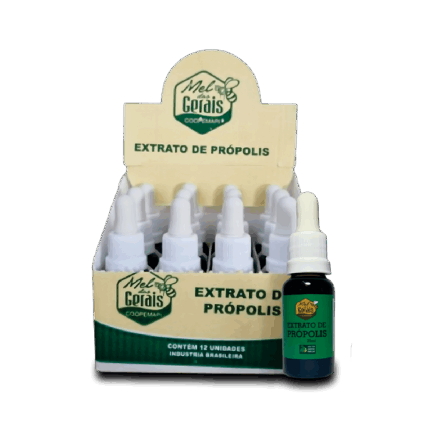 EXTRATO DE PRÓPOLIS VERDE CAIXA 12 Coopemapi - Mel das Gerais